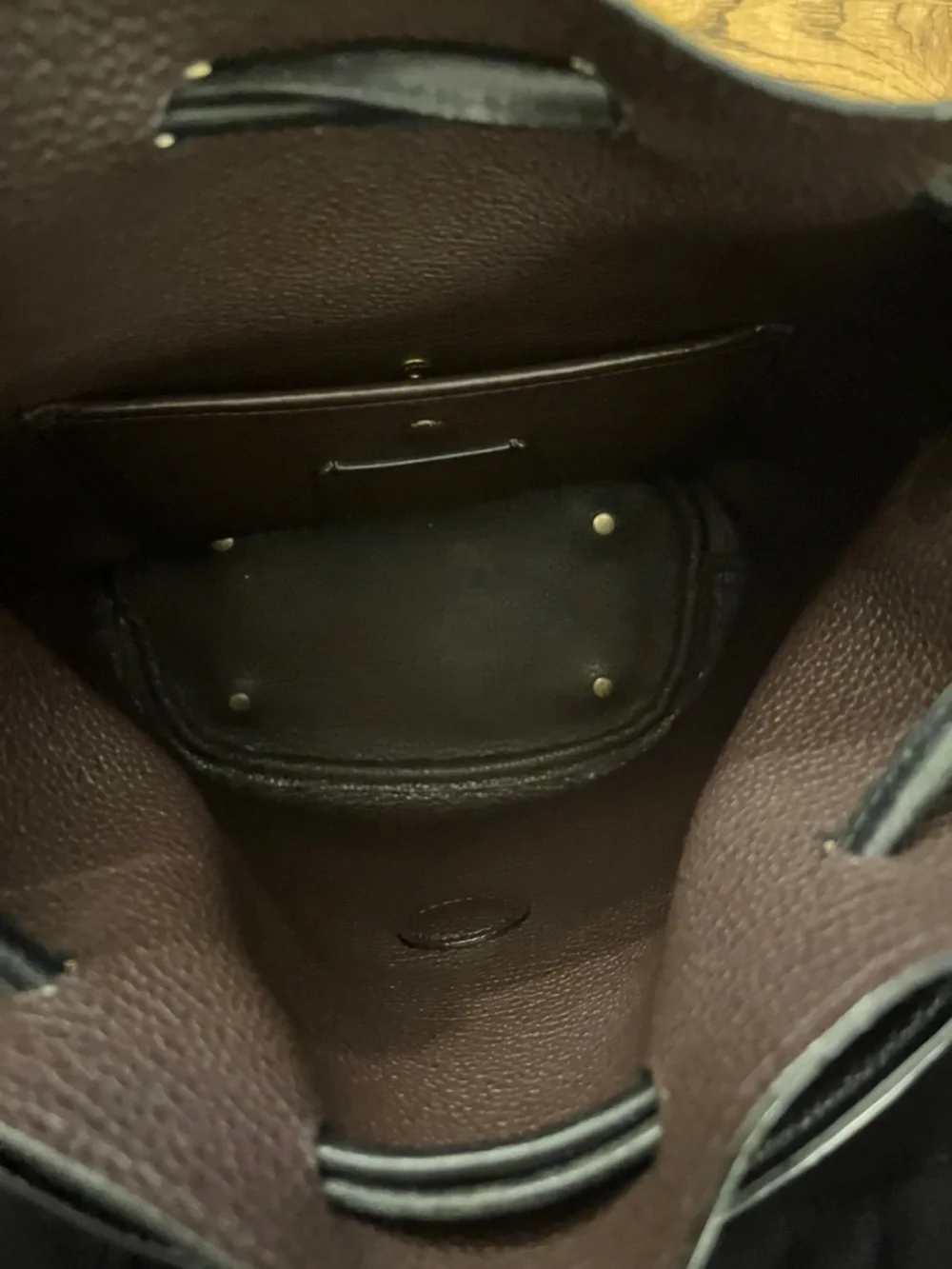 COACH Lora Bucket Bag With Whipstitch Detail Black Pebbled Leather 651